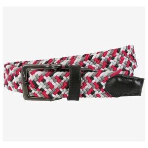 Nike Golf G Flex Woven Belt Pink Black Multi Weave Mens Large 40 to 42